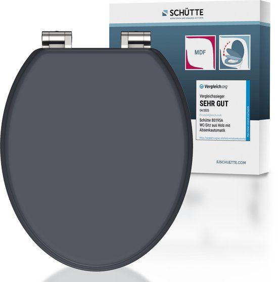 SCHÜTTE WC-Bril 80104 SPIRIT ANTHRAZIT - MDF - Soft Close - Grijs