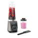 Tefal Blend Up BL19JEF0 Mini-mixer, 1000 W, 8 automatische programma's, Powelix-messen, automatische reinigingsmodus, compact, licht, stille modus, incl. on-the-go flessen (400/700 ml), grijs