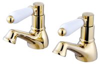 Merkloos Downton Wastafelkraan Engels Goud