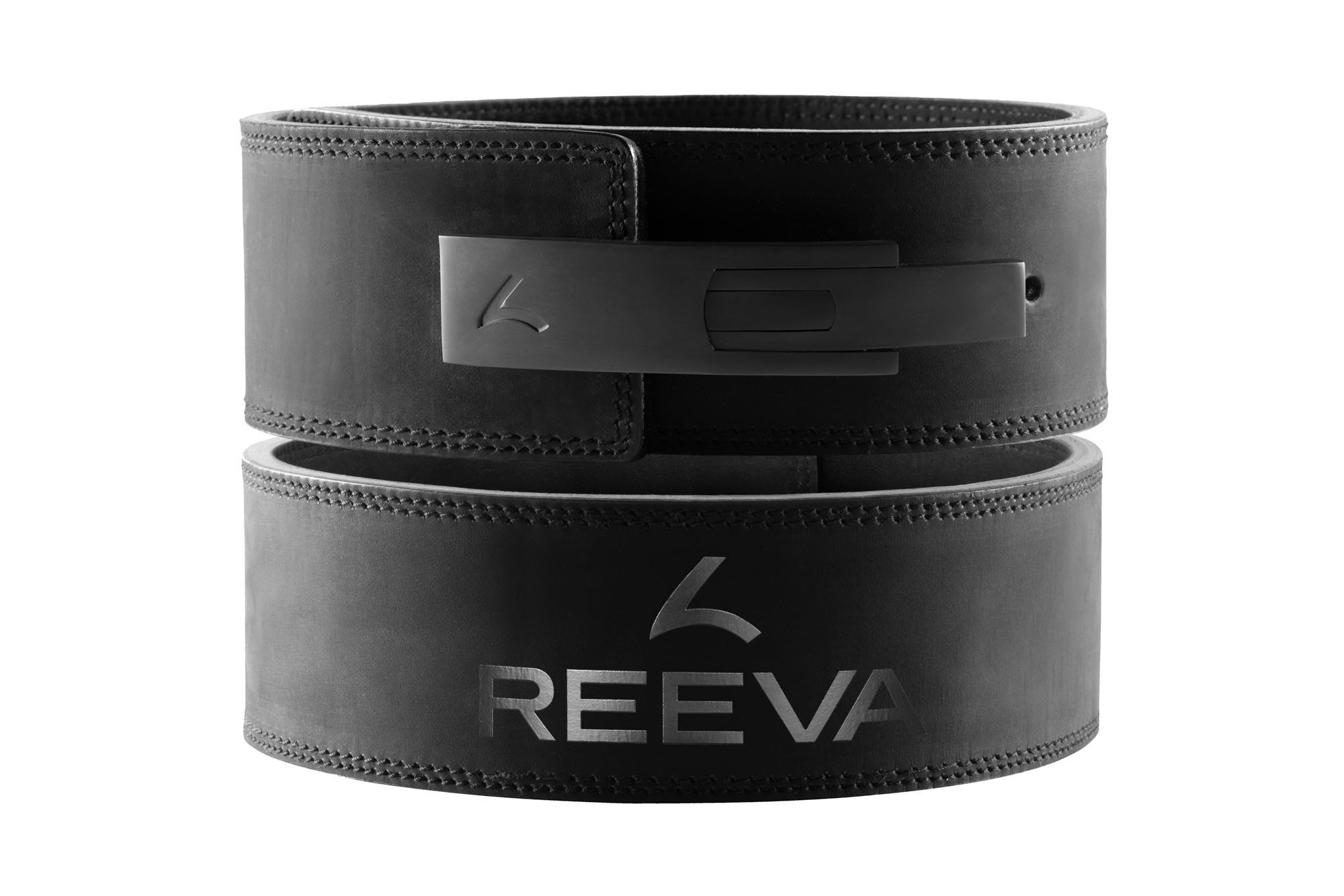 Reeva Lifting Belt van Nubik Leer - Zwart RVS Gesp - 13 mm - XL