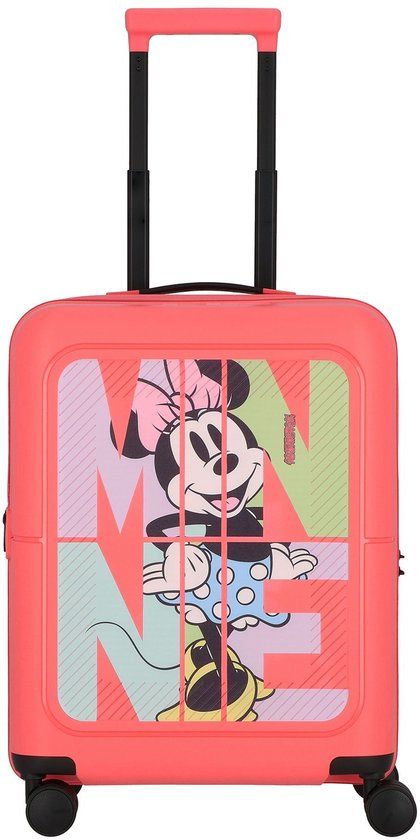 American Tourister Trolley Dashpop Disney Spinner 55 / 20 EXP TSA Minnie Pop Letters Koraalrood