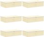 vidaXL Opbergbox - 6 stuks - Nonwoven - Crèmekleurig - 70 x 40 x 18 cm