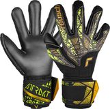 Reusch Attrakt Duo Finger Support Voetbalhandschoenen Zwart-Goud Maat 9