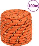 vidaXL Boottouw 16 mm 100 m polypropyleen oranje