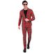 Widmann - Kostuum fashion pak, tartan patroon, jas en broek, showman, Schotland, Disco Fever, Casino themafeest