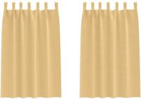 vidaXL Blackout Gordijnen met Ringen 2 st Beige 175 x 140 cm Polyester