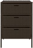vidaXL Tuinkast - 55x59x80 cm - Poly Rattan - Bruin