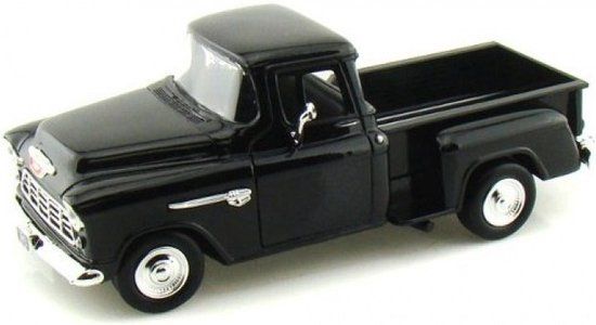 Motor Max Chevrolet Stepside 5100 1955 - 1:24 Model Car - Black