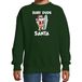 Bellatio Decorations Surf dude Santa fun Kerst sweater / Kerst trui groen voor kinderen - Kerstkleding / Christmas outfit 170/176