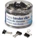 Officemate 31030 Micro formaat bindclips, zwart, 100 per kuip