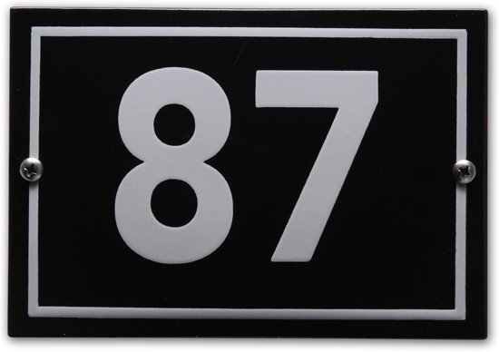 EmailleDesignÂ® Huisnummer model Phil nr. 87