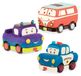 Véhicules jouets - 3 voitures à rétraction - Camion, camping-car et voiture de police - Dès 12 mois