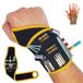 BINYATOOLS Magnetische armband, zwart, met super sterke magneten voor schroeven, spijkers, boren. Uniek polsbandagedesign, doe-het-zelvers, elektriciens