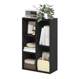 Furinno Luder 5-Cube Omkeerbare Open Plank, Blackwood