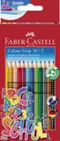 Faber-Castell Kleurpotloden - met Grip - set 10+2 stuks - Assorti 12 kleuren