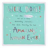 Clintons: Tekst Op Aqua, Gefeliciteerd Kaart, 159x159mm