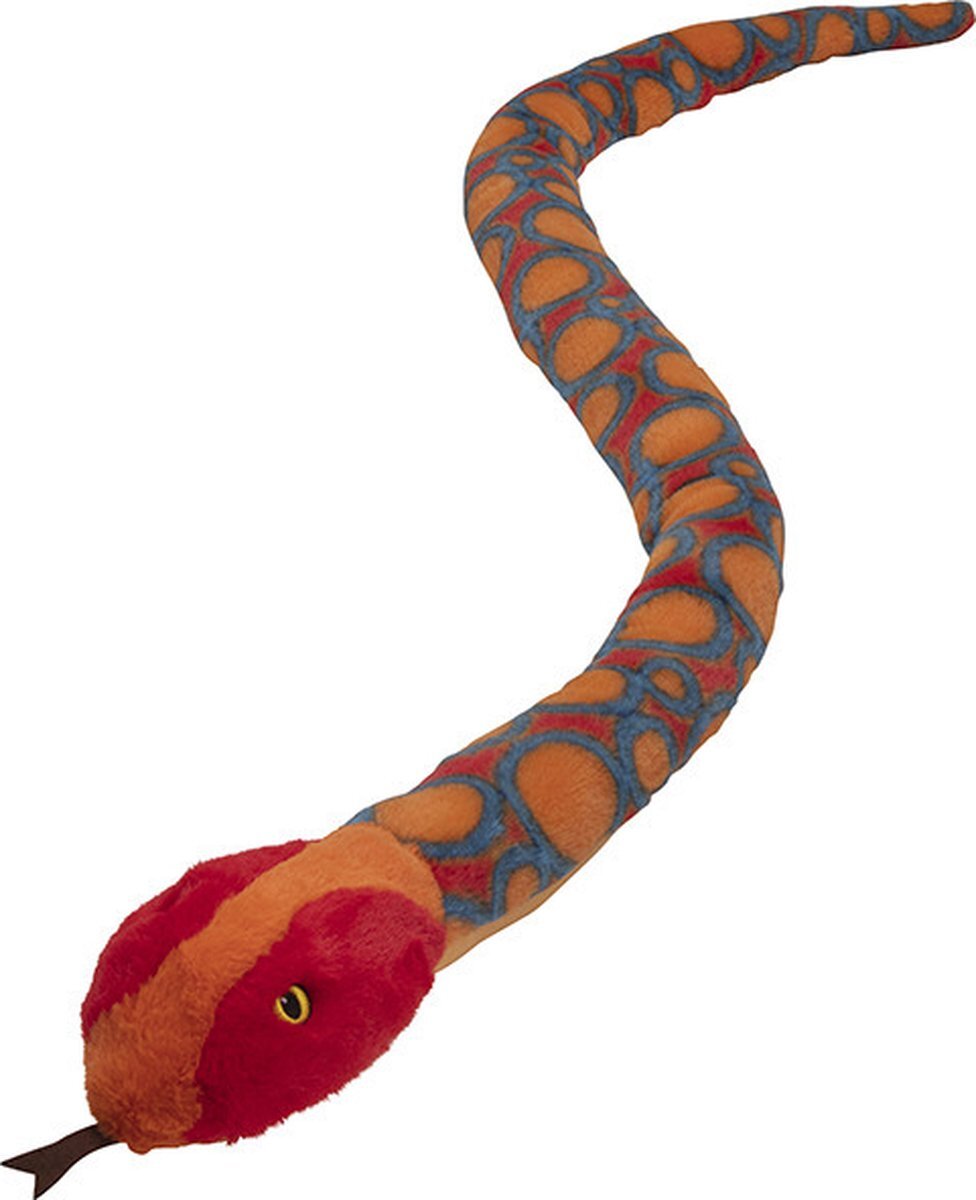 Nature Planet Pluche dieren knuffels regenboog Boa slang van 150 cm - Knuffeldieren slangen speelgoed