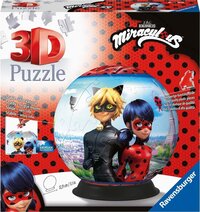 Ravensburger 3D Puzzle 11167 - Puzzle-Ball Miraculous - 72 Teile - Puzzle-Ball für Erwachsene und Kinder ab 6 Jahren