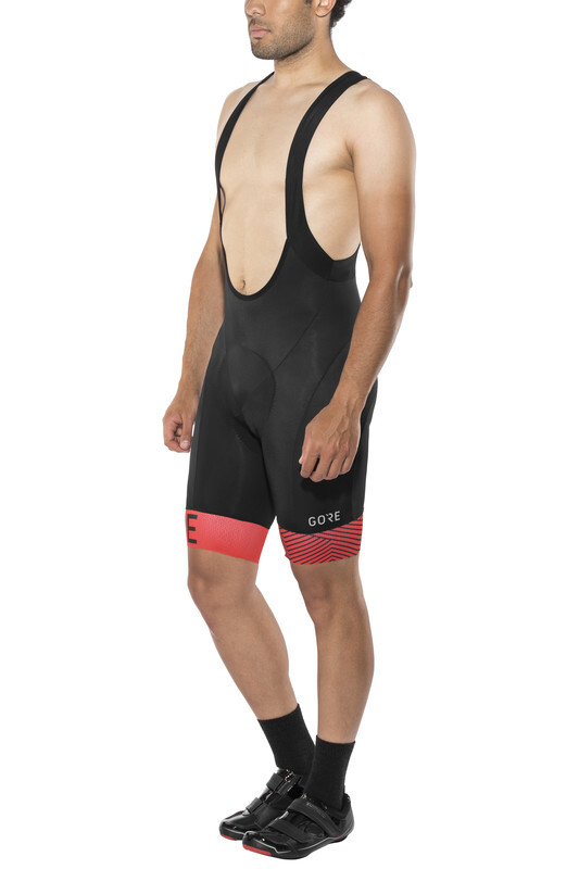 Gore Wear C5 Optiline Bib Shorts Heren rood/zwart