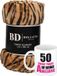 Bellatio Design Cadeau verjaardag 50 jaar/ Sarah vrouw - Fleece plaid/deken tijger print met 50 great years awesome mok