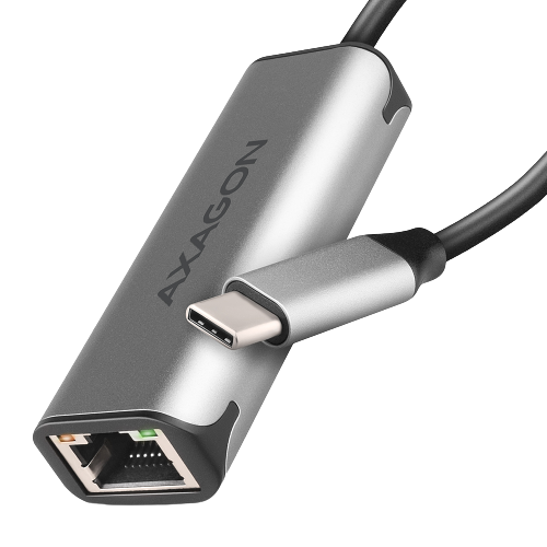 AXAGON ADE-25R - Netwerkkaart - Gigabit Ethernet - USB 2.0/3.2 Gen 1 - Grijs