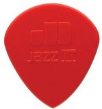 47R3N Dunlop Jim Dunlop Jazz III Nylon Plectrums - 1.18 mm - Red - Pack of 24
