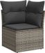 vidaXL Tuinbank Grijs Poly rattan