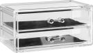 5Five Sieraden/make-up organizer met 2 lades - 19 x 11 x 9 cm - transparant kunststof