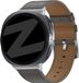 Bandz Lederen band 'Classic' - donkergrijs