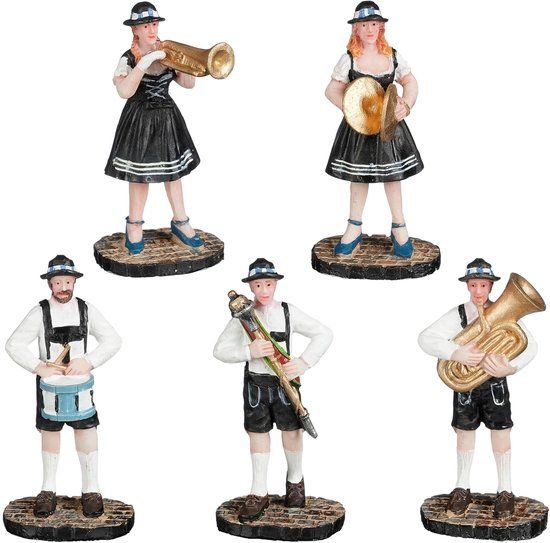 Luville Fanfare Set van 5 Figuren Multicolor Kunststof 7 cm