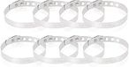 wenco Premium rouladerringen van roestvrij staal, 8 stuks, in grootte verstelbaar 4,5-5,5 cm, vaatwasmachinebestendig, zilver/zwart