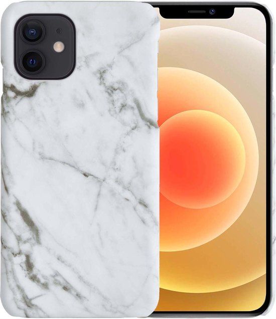 LUQ iPhone 12 Mini Case - Marble Design - White - Back Cover