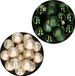 Decoris Kaemingk B.V. Kerstversiering kunststof kerstballen kleuren mix champagne/ donkergroen 4 en 6 cm pakket van 80x stuks
