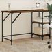Maison Exclusive - Bureau en chêne fumé 120x50x75 cm Métal Matériau dérivé du bois