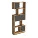 WELL HOME MOBILIARIO & DECORACIÓN Decoratief boekenkast voor woonkamer of ontvangstruimte, met melamine gecoate spaanplaat, in de kleur Atlantische grenen, antraciet, 168,3 x 75 x 22 cm