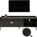 Meuble TV, meuble TV, meuble TV, meuble bas, meuble TV, commode, mélamine MDF, 56x150x40 cm, aspect bois, noir