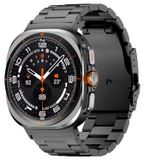 Wigento Samsung Smartwatch-band van titaniumlegering voor de Galaxy Watch Ultra 47mm, zwart