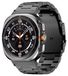 Wigento Samsung Smartwatch-band van titaniumlegering voor de Galaxy Watch Ultra 47mm, zwart