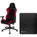 Vortech Essential Gamestoel Rood + Vortech Vloermat Zwart