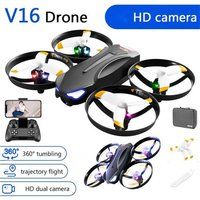SZSMART V16 Minidrone met 4K-kleurenlicht, 12 min Batterijduur, 1 Batterij, Zwart
