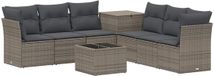 vidaXL Bankstel 8-pers. Grijs en Donkergrijs Poly Rattan en Staal