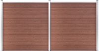 vidaXL Composiet Schutting 353x186 cm Bruin