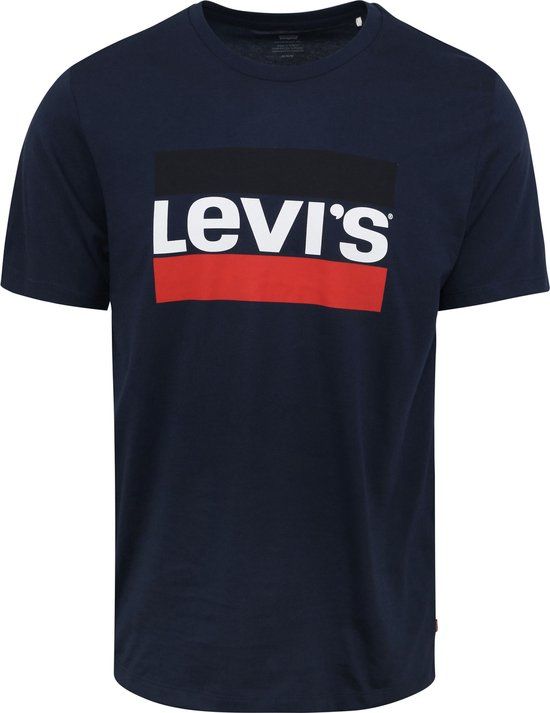 Levi's T-shirt Logo Donkerblauw Heren XL Slim-fit