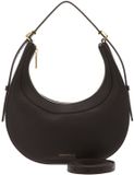 Coccinelle Leren handtas schoudertas Whisper Grained Leather Mini Bag Fango donkergroen