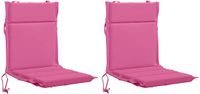 vidaXL 2-delige hoogrugkussen GEMERT 2 pcs 100% Polyester Roze