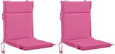 vidaXL 2-delige hoogrugkussen GEMERT 2 pcs 100% Polyester Roze