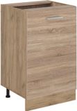 Vicco Keukenonderkast R-Line, Sonoma/Goudkleurig Eiken, 50 cm zonder werkblad