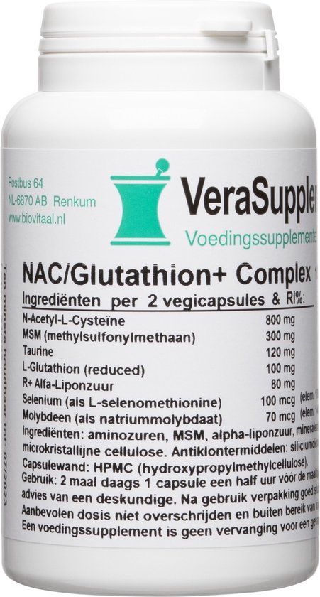 VeraSupplements Biovitaal NAC/Glutathion Comp - 100Cp
