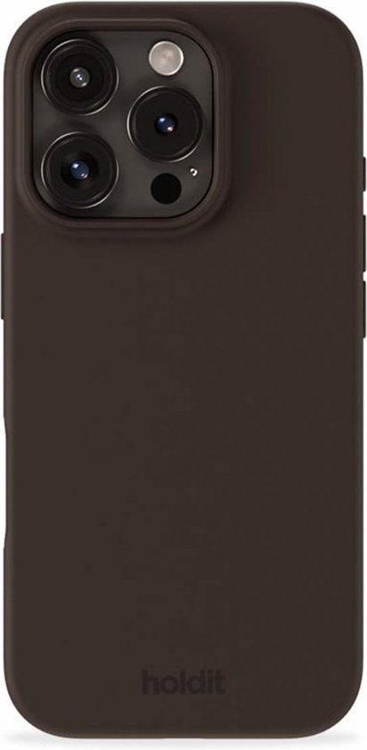 Holdit Silicone Case geschikt voor Apple iPhone 16 Pro - Chocolate
