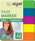 Sigel indexeringsstrookjes - 12x50mm - 5 kleuren - folie - index tabs - SI-HN615